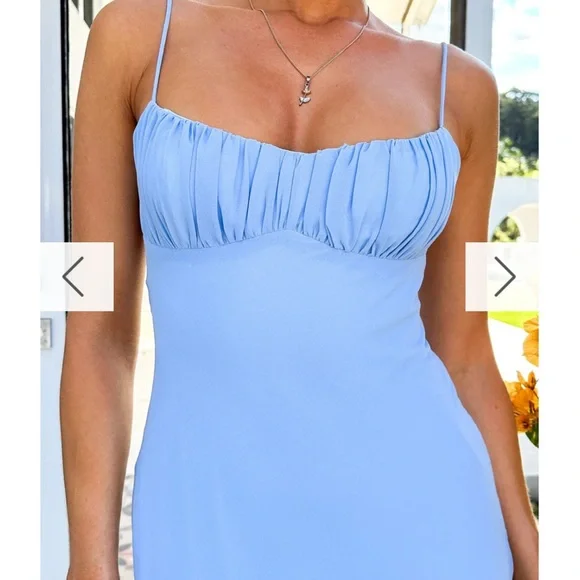 Billy J Light Blue Margie Midi Dress - Picture 3 of 6